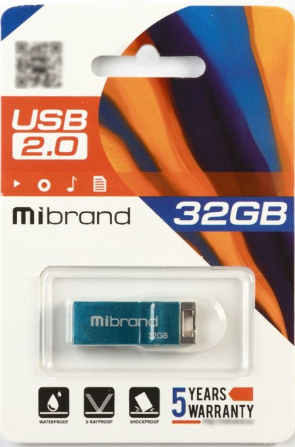 Флешка Mibrand 32GB Сhameleon USB 2.0 Light Blue (MI2.0/CH32U6LU)