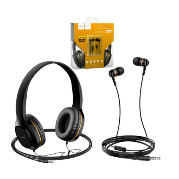 Навушники Hoco W24 (накладні і вакуумні) Black/Gold