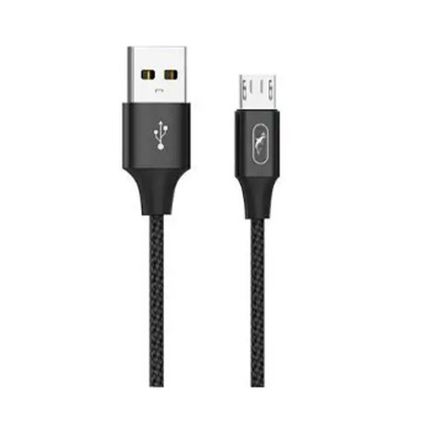 Кабель SkyDolphin S55V Neylon USB to Micro USB 2.4A 1m Black