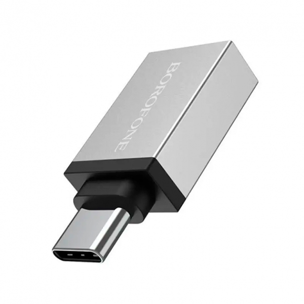 Перехідник Borofone BV3 OTG USB - Type-C Silver