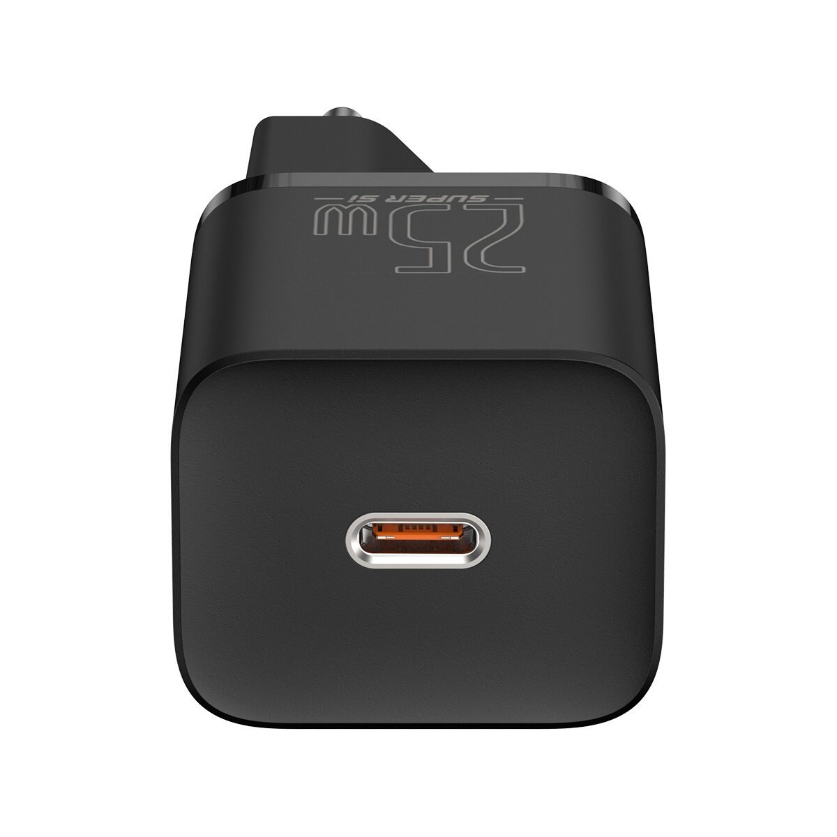 Мережевий зарядний пристрій Baseus Super Si Quick Charger 1C 25W EU Sets Black（With Mini White Cable Type-C to Type-C 3A 1m Black）