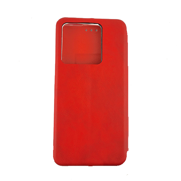 Чехол книжка Kira Slim Shell для Xiaomi Redmi Note13 Pro 5G /Poco X6 5G Red Perforation NEW