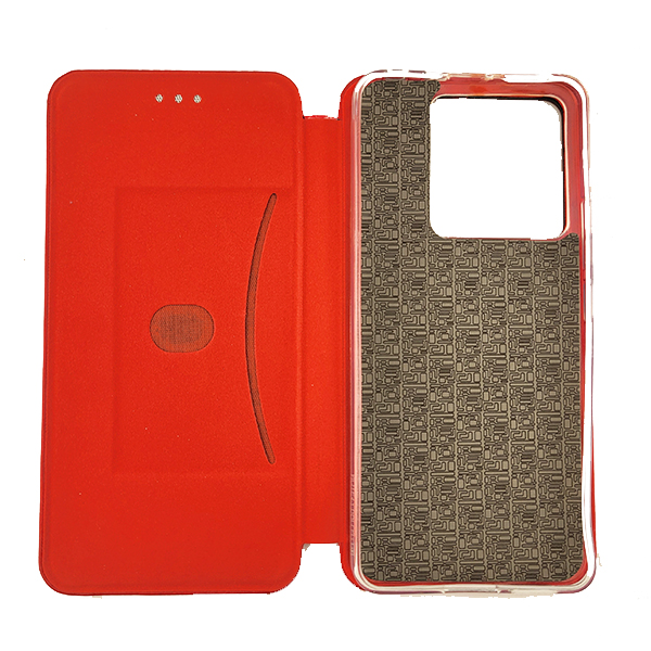 Чехол книжка Kira Slim Shell для Xiaomi Redmi Note13 Pro 5G /Poco X6 5G Red Perforation NEW