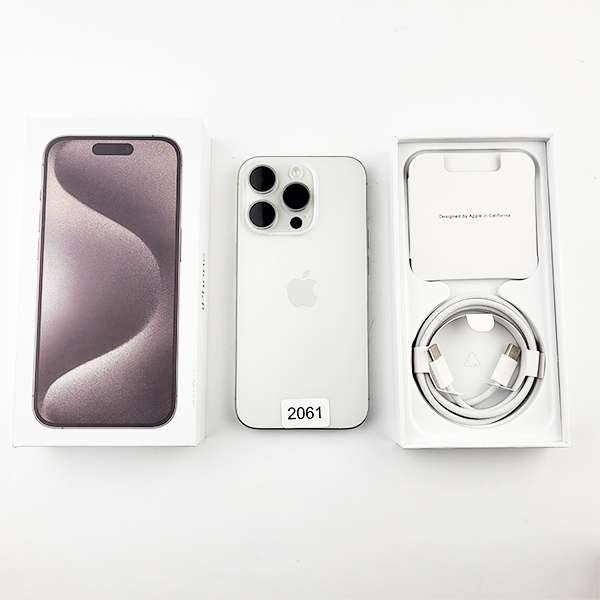 Apple iPhone 15 Pro 256GB  White Titanium Б/У №2061 (стан 9/10)