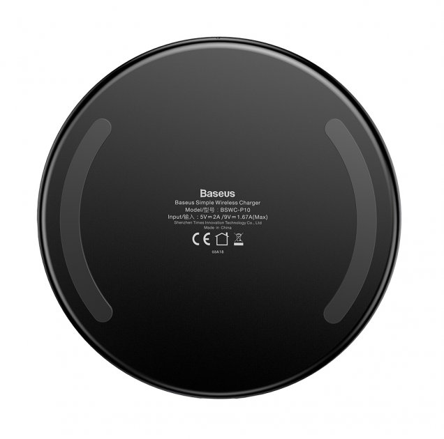 Бездротовий зарядний пристрій Baseus Simple Wireless Black (CCALL-JK01)