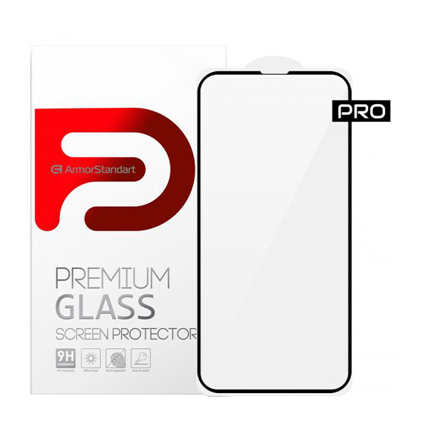 Захисне скло для iPhone 13 Pro Max/14 Plus 6D Black Elite Nano Protection