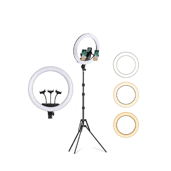 Набір для блогерів 2 в 1 кільцева лампа 45 см CXB-460 + тренога 2.1 m Black