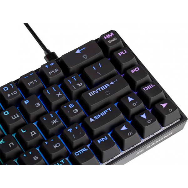 Клавіатура 2E Gaming KG370 RGB Gateron Blue Switch Black (2E-KG370UBK-BL)
