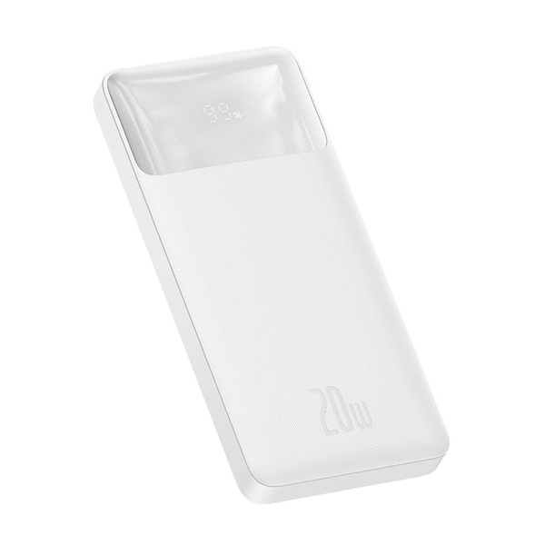 Зовнішній акумулятор Baseus Bipow Digital Display 20000mAh 20W White (PPDML-M02)