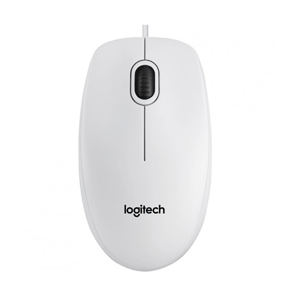 Проводная мышь Logitech B100 Optical Mouse White (910-003360)