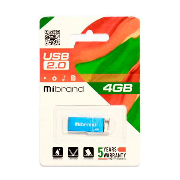 Флешка Mibrand 4GB Сhameleon USB 2.0 Blue (MI2.0/CH4U6U)