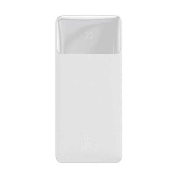 Зовнішній акумулятор Baseus Bipow Digital Display 15W 20000mAh White (PPDML-J02)
