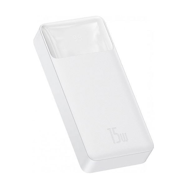 Зовнішній акумулятор Baseus Bipow Digital Display 15W 20000mAh White (PPDML-J02)