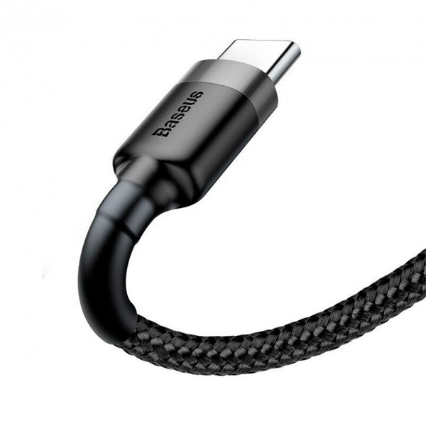 Кабель Baseus Cafule Cable USB Type-C 3A 0.5m Grey/Black (CATKLF-AG1)