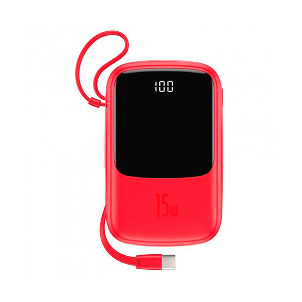 Зовнішній акумулятор Baseus Qpow 10000 mAh Red (PPQD-A09) + USB-лампа XO Y1