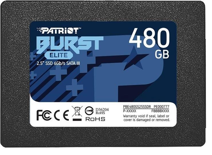 Накопичувач SSD Patriot Burst Elite 480GB 2.5" 7mm SATAIII TLC 3D