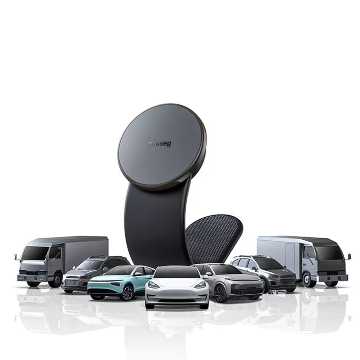 Автотримач для телефона з БЗП Baseus C02 Pro Series Magnetic Wireless Charging Car Mount Cluster Black