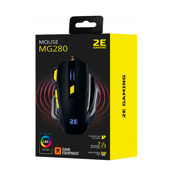 Провідна мишка 2E M280 LED USB Black (2E-MG280UB)