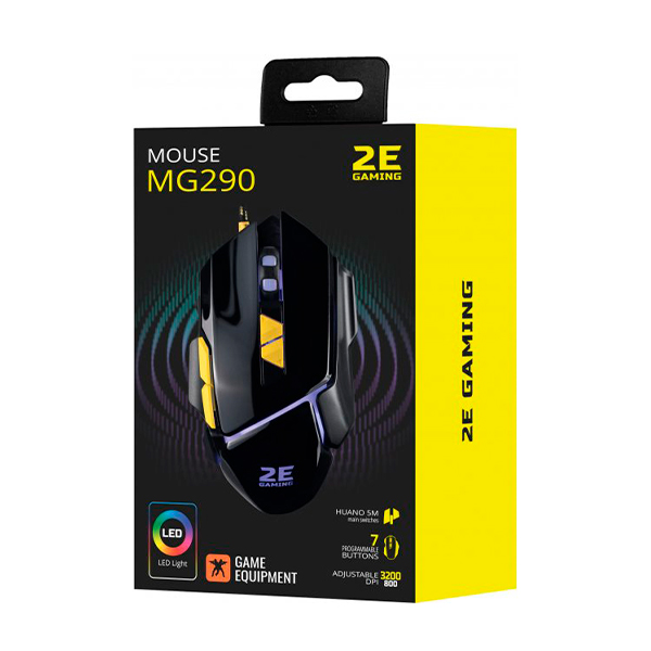 Проводная мышь 2E Gaming MG290 LED USB Black (2E-MG290UB)