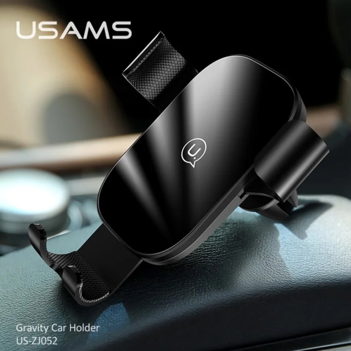 Автотримач для телефона Usams US-ZJ052 Gravity Car Holder Black