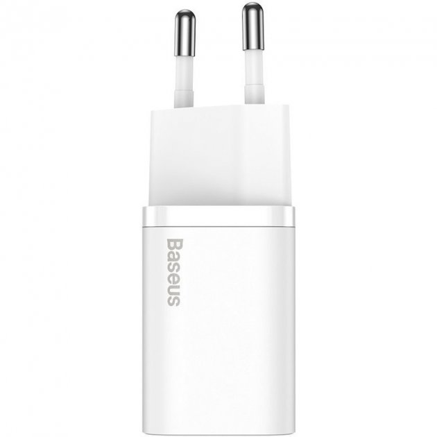 МЗП Baseus Super Silicone PD Charger 25W + Type-C to Type-C White (TZCCSUP-L02)