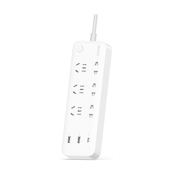 Подовжувач ZMI CX05 (6 розеток + 2 USB-port) White