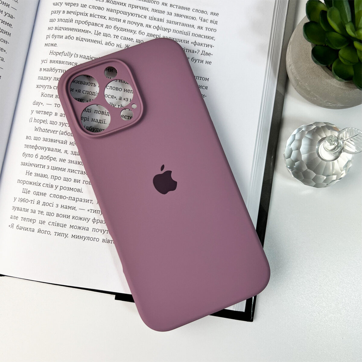 Чохол для смартфона Silicone Full Case AA Camera Protect for Apple iPhone 16 Pro Max 60,Taro Purple