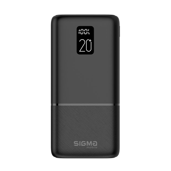 Зовнішній акумулятор Sigma mobile X-power SI20A2QL 20000mAh Type-C PD20W QC22,5W Black (4827798423813)