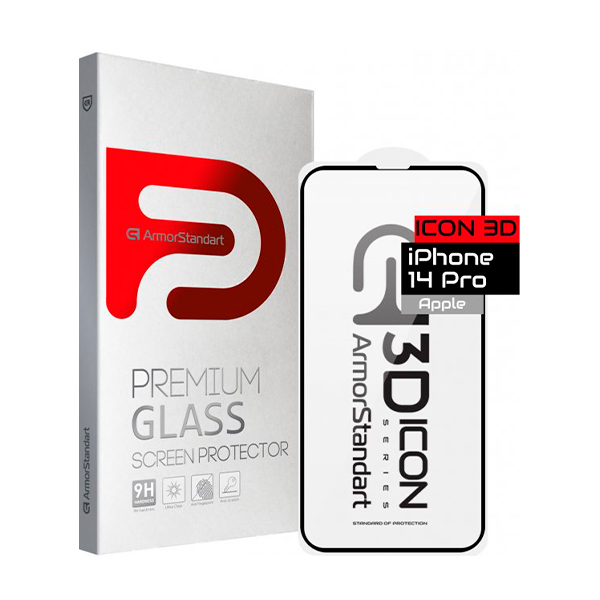 Захисне скло для iPhone 14 Pro Max 6D Black Elite Nano Protection