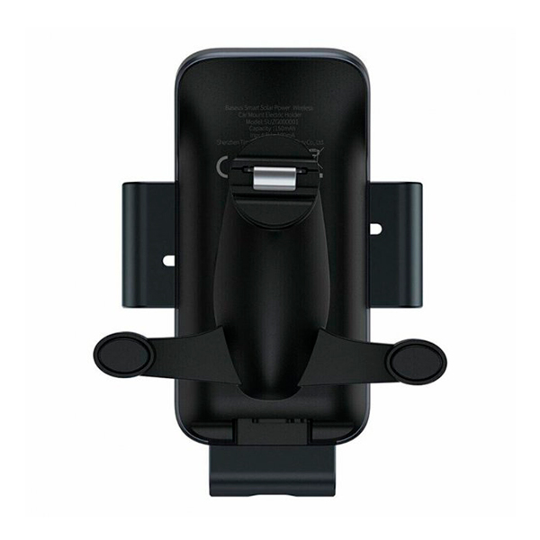 Автотримач для телефона з бездротовою зарядкою Baseus Smart Solar Power Wireless Car Mount Electric Holder Black (SUZG000001)