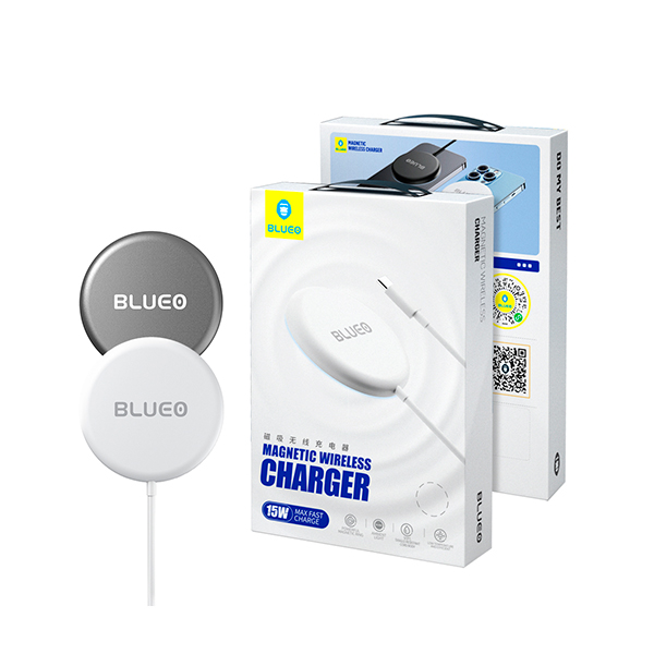 Беспроводное зарядное устройство Blueo Magnetic Wireless Charger White