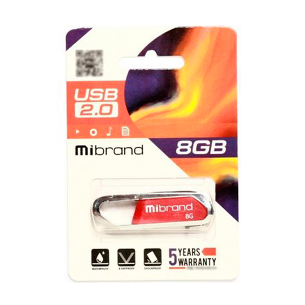 Флешка Mibrand 8GB Aligator Dark Red (MI2.0/AL8U7DR)