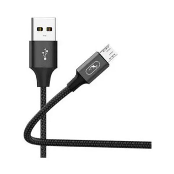 Кабель SkyDolphin S55V Neylon USB to Micro USB 2.4A 1m Black