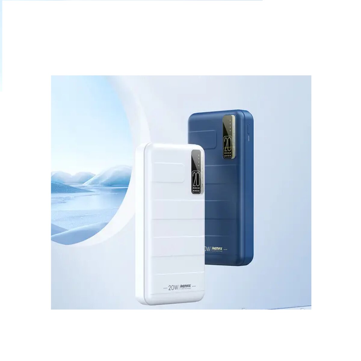 Зовнішній акумулятор REMAX Noah Series 20W+22.5W PD+QC Fast Charging Power Bank 20000mAh RPP-316 Blue