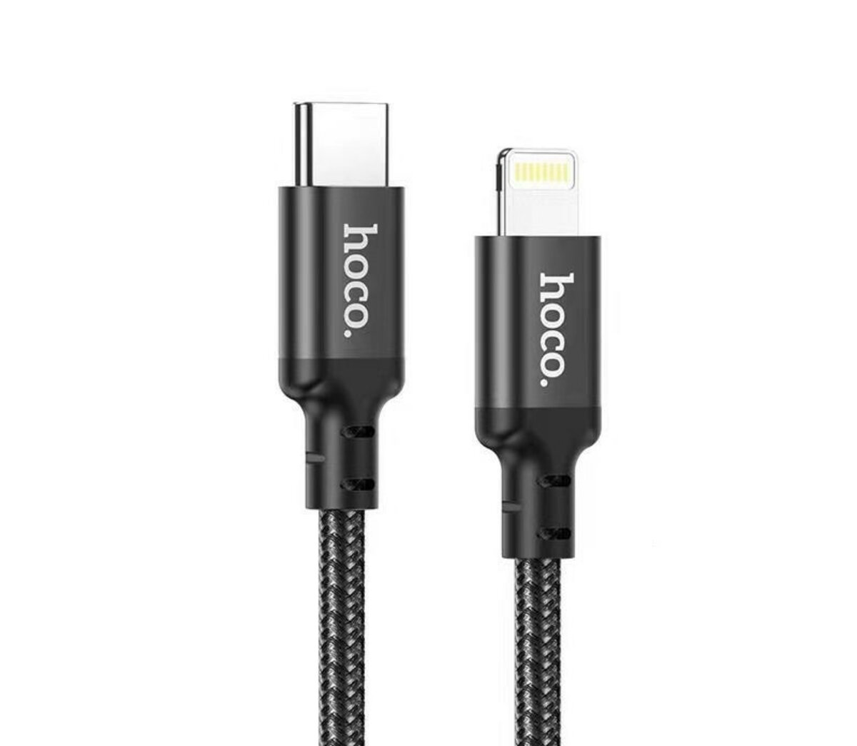 Кабель HOCO X14 Type-C to iP 3A, 20W, 2m, nylon, aluminum connectors, Black