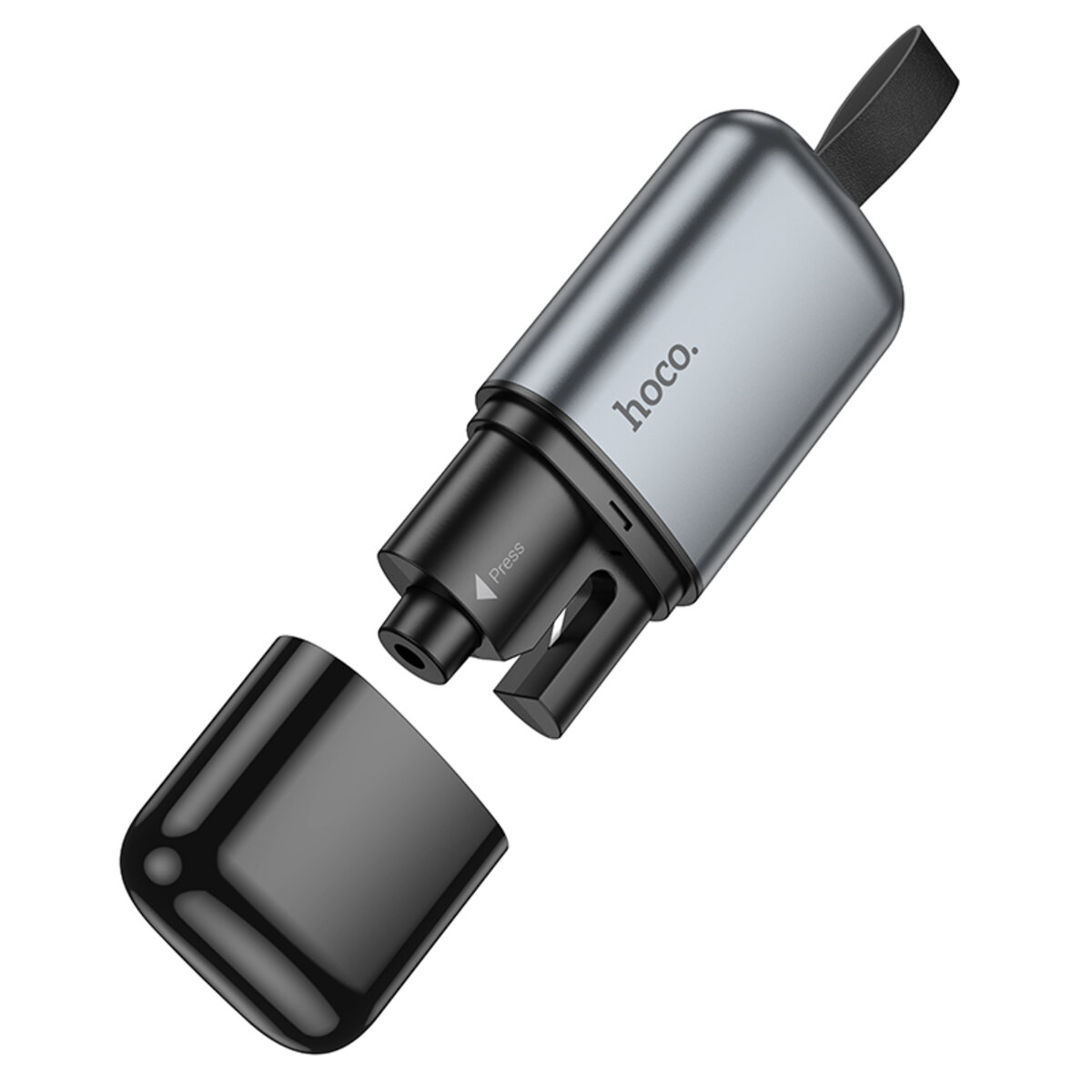 Автомобільний молоток HOCO ZP15 King car safety hammer Metal Gray