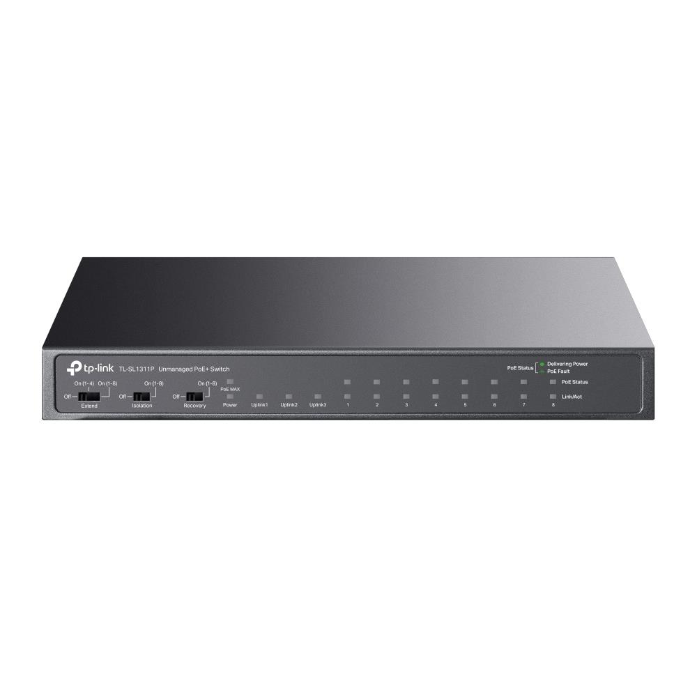 Комутатор 8-портовий 10/100 Мбіт/с із PoE+ , TL-SL1311P TP-LINK