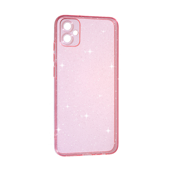 Чехол Silicon Shiny Case Samsung A05/A055 Glitter Clear/Pink