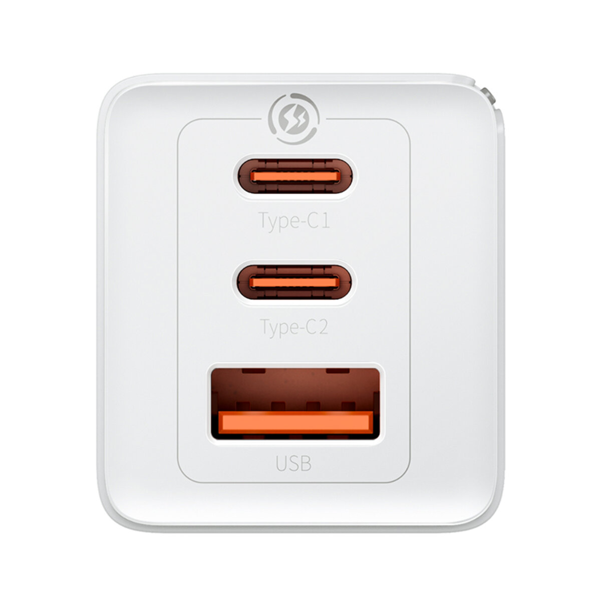 Мережевий зарядний пристрій Baseus GaN5 Pro Fast Charger 2C+U 65W EU White(Include:Baseus Xiaobai series fast charging Cable Type-C to Type-C 100W(