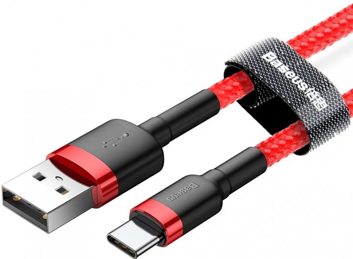 Кабель Baseus Cafule Cable USB Type-C 2A 3m Red/Red (CATKLF-U09)