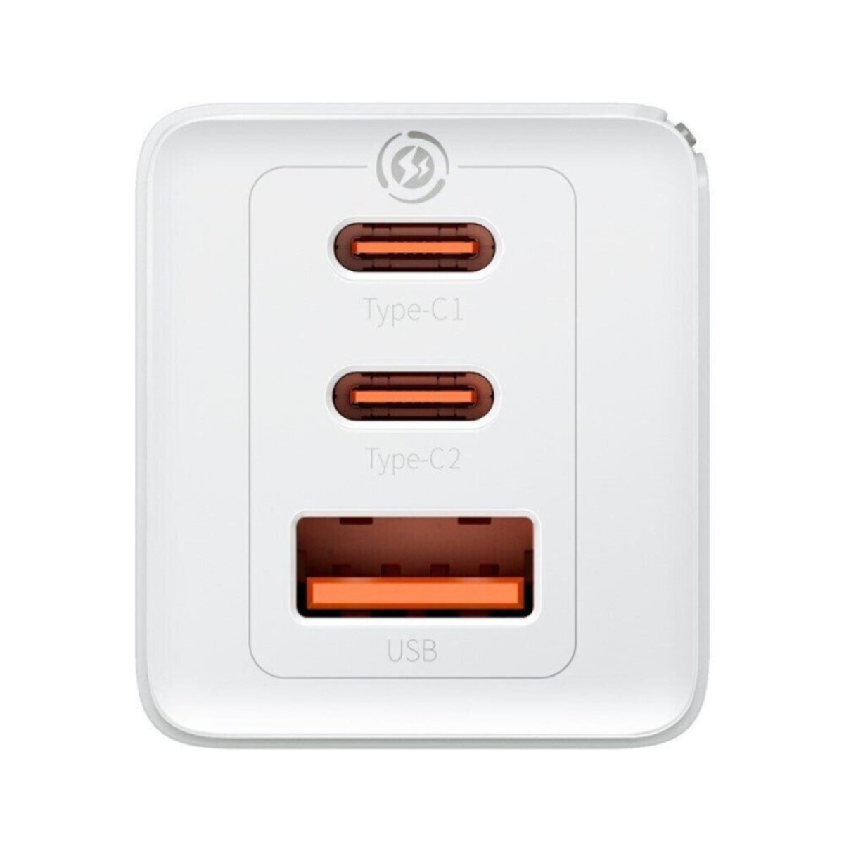 Мережевий зарядний пристрій Baseus GaN5 Pro Fast Charger 2C+U 65W EU White(Include:Baseus Xiaobai series fast charging Cable Type-C to Type-C 100W(