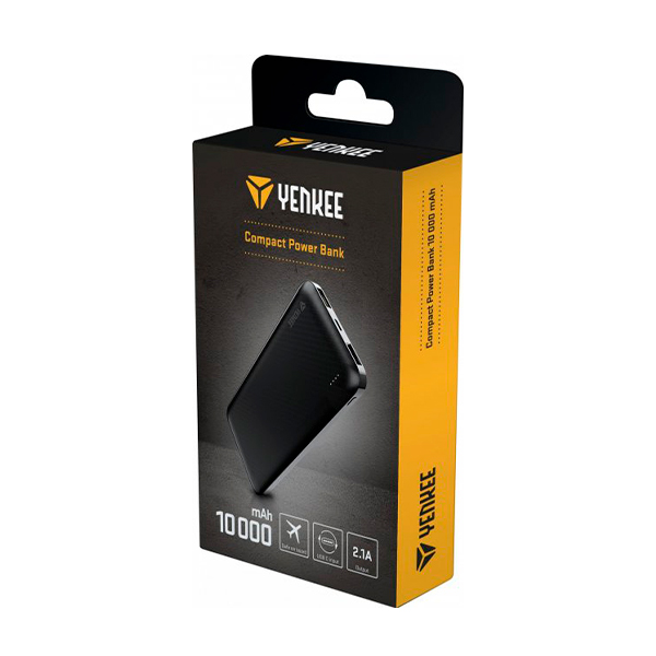 Внешний аккумулятор Yenkee YPB 1030-10000 mAh Li-pol+TYPE-C (Black) + USB-лампа XO Y1