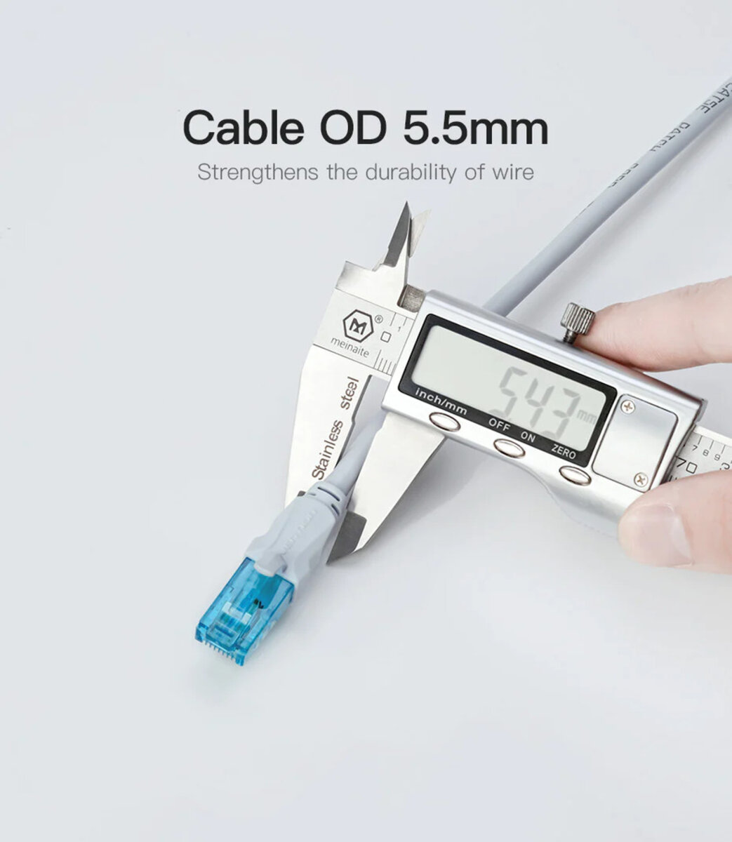 Мережевий кабель Vention Cat.5E UTP Patch Cable 10M Blue (VAP-A10-S1000)