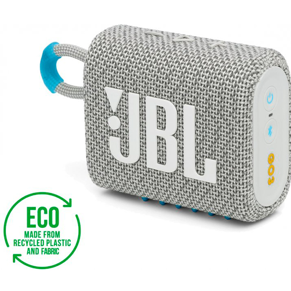 Портативная колонка JBL Go 3 Eco White (JBLGO3ECOWHT)