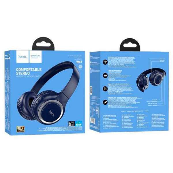 Bluetooth Навушники Hoco W41 Charm Blue