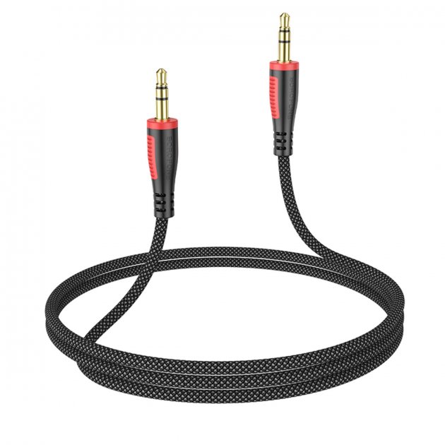 Аудіо кабель 3.5mm - 3.5 mm Borofone BL14 1m Black