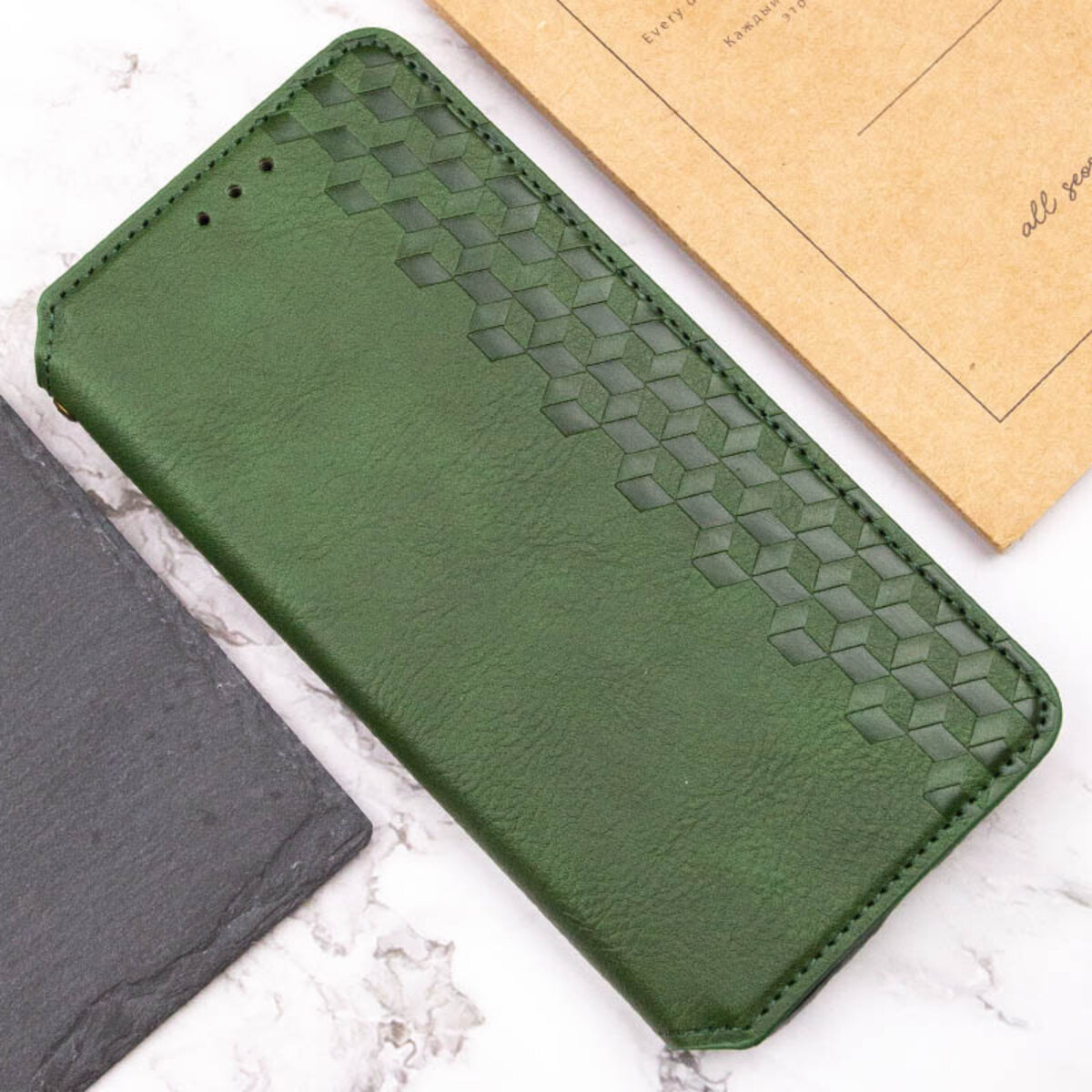 Чохол-книжка для смартфона Rubic Leather for Xiaomi Redmi 13C 4G/POCO С65 Green