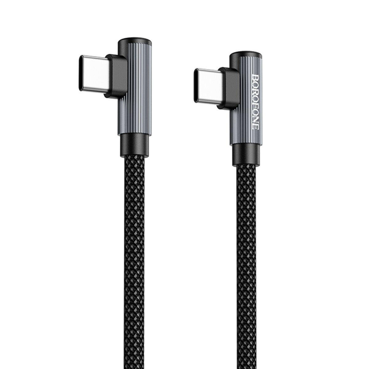 Кабель BOROFONE BU50 elbow magnetic 60W charging data cable Type-C to Type-C 1m Black