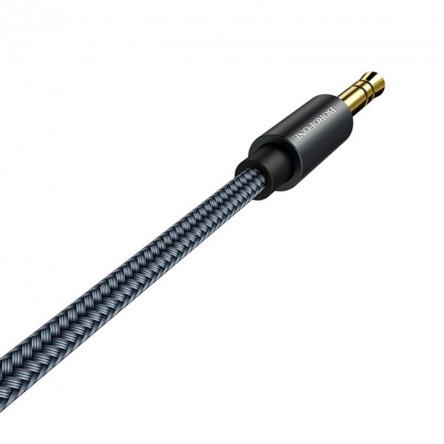 Аудіо кабель 3.5mm - 3.5 mm Borofone BL3 1m Grey