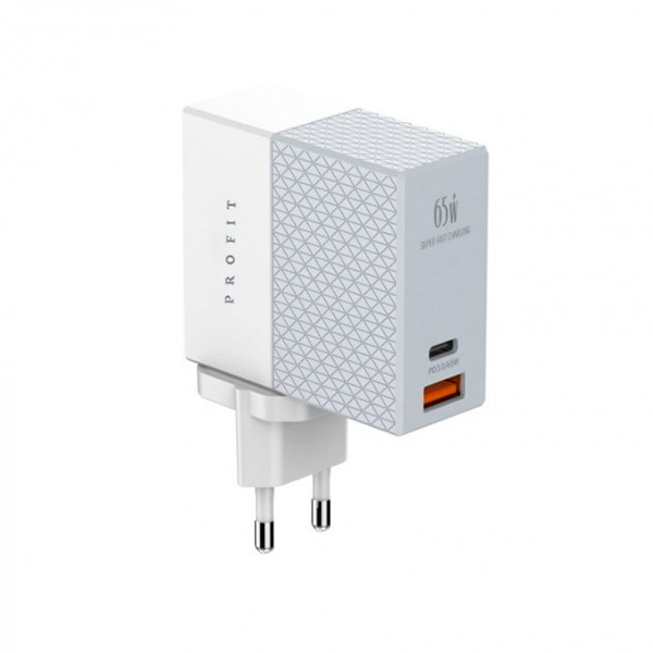 СЗУ Profit A2620C 65W PD USB+USB-C White